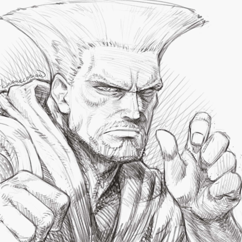 Street Fighter Guile Sketch Wallpaper