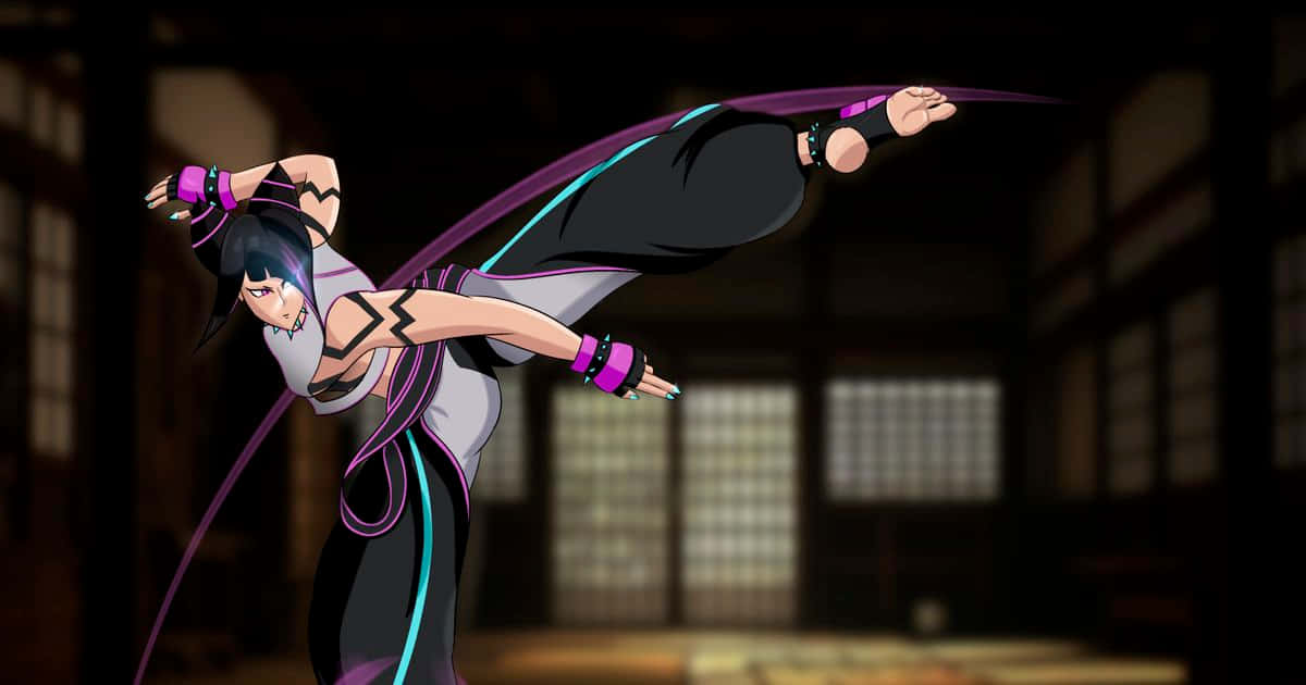 Street Fighter Juri Action Pose Wallpaper