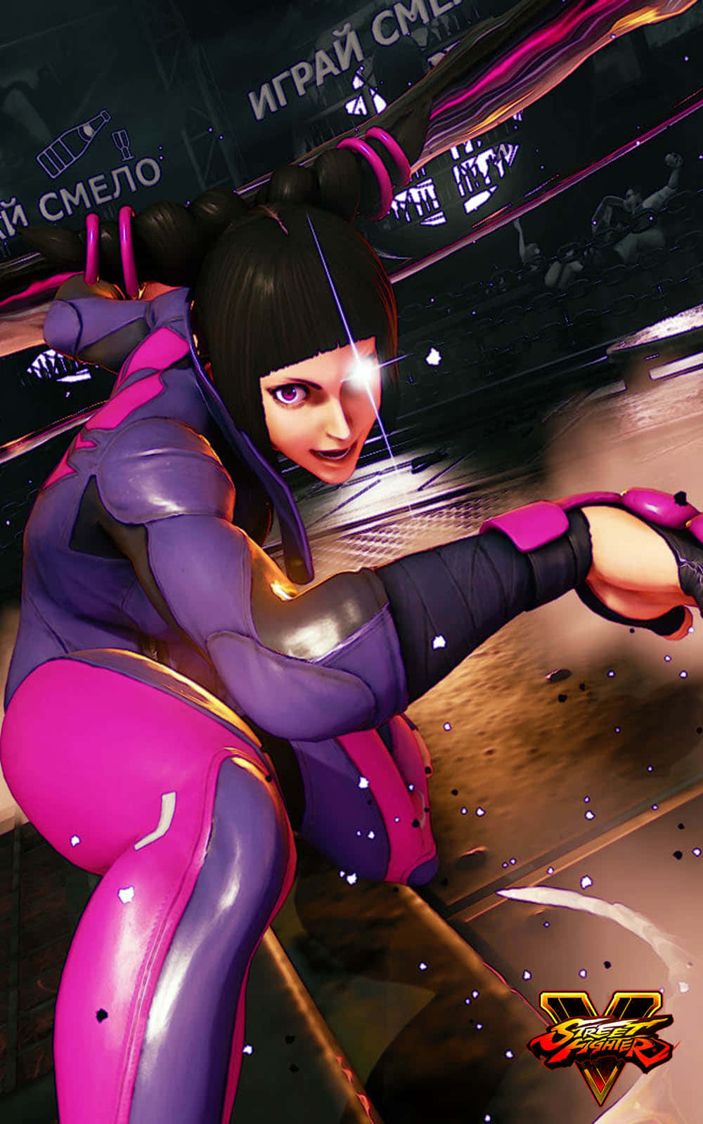 Street Fighter Juri Action Pose Wallpaper