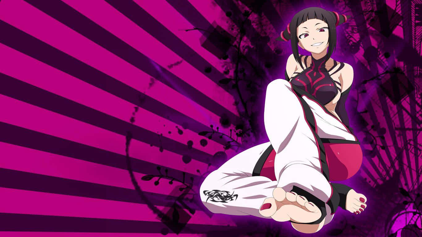 Street Fighter Juri Han Animated Artwork Wallpaper