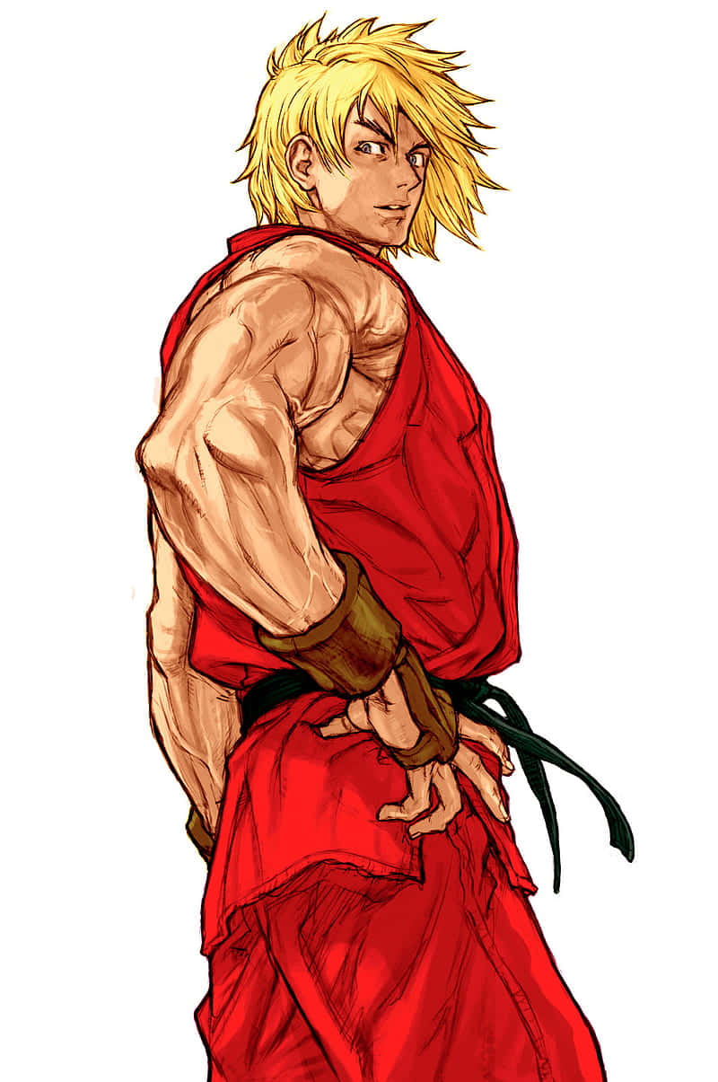 Street Fighter Ken Masters Illustration Wallpaper