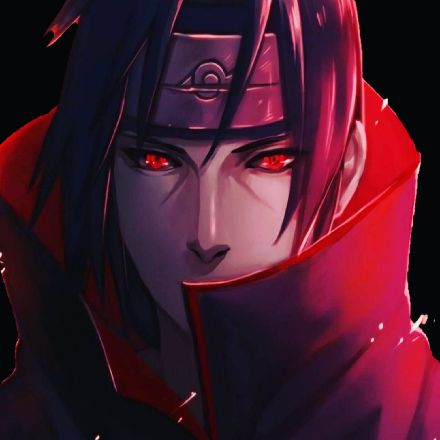 Striking Akatsuki Uchiha Itachi Pfp Digital Painting Wallpaper