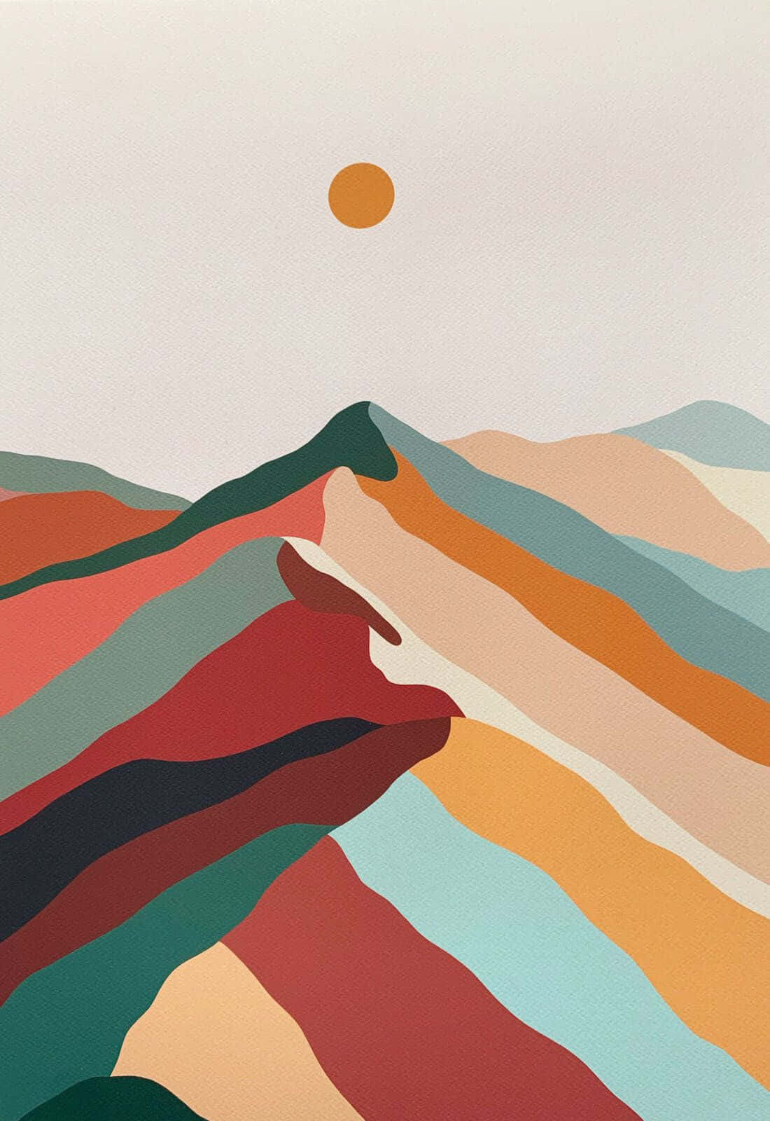 Striking Minimalist Painting Featuring Color Blocks Wallpaper