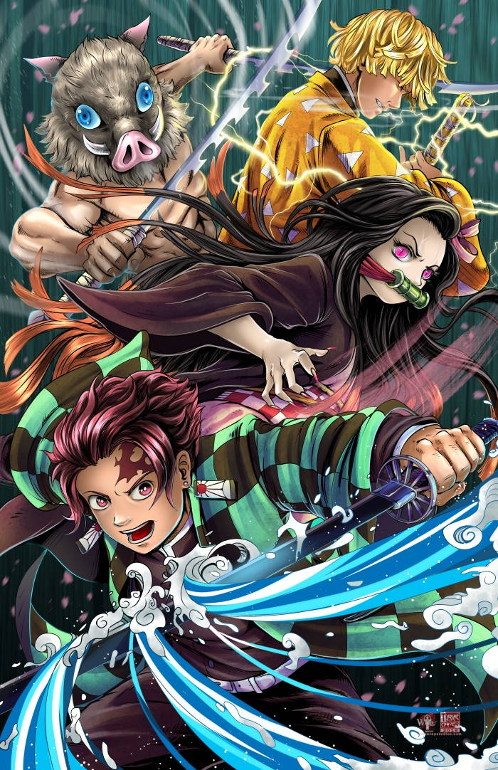 Strong Demon Slayers Iphone Wallpaper