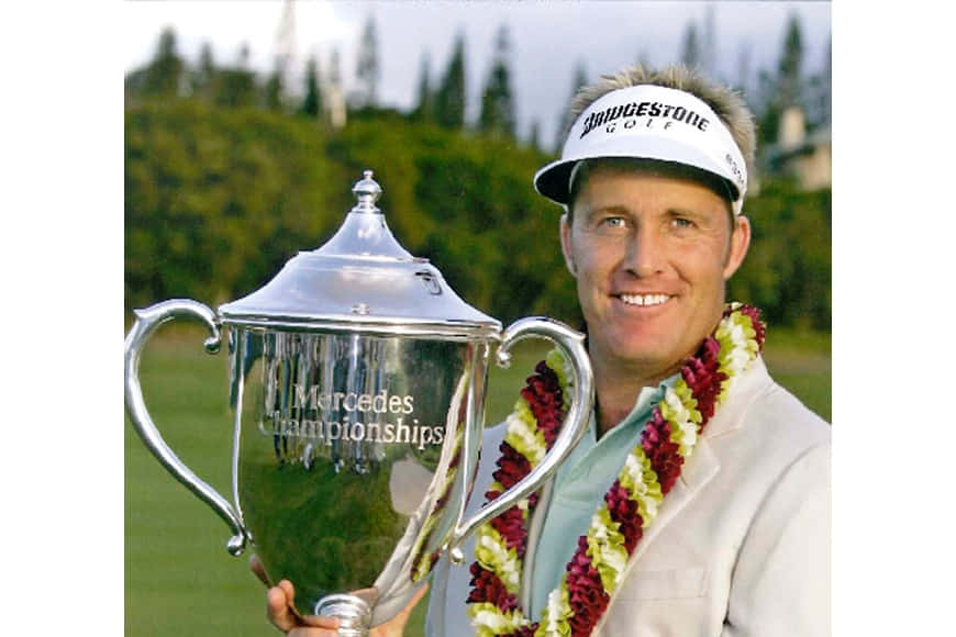 Stuart Appleby Holding Trophy Wallpaper