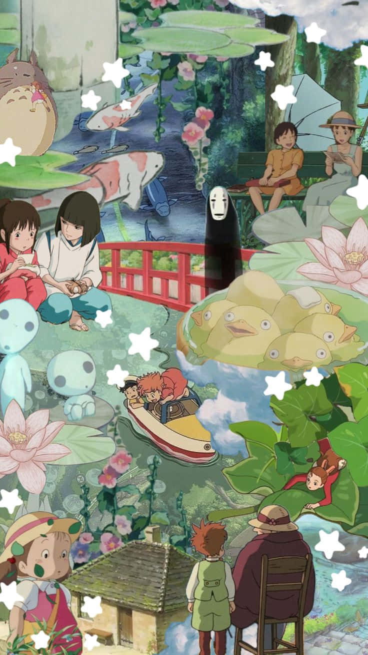 Studio Ghibli Collage Vintage Aesthetic.jpg Wallpaper