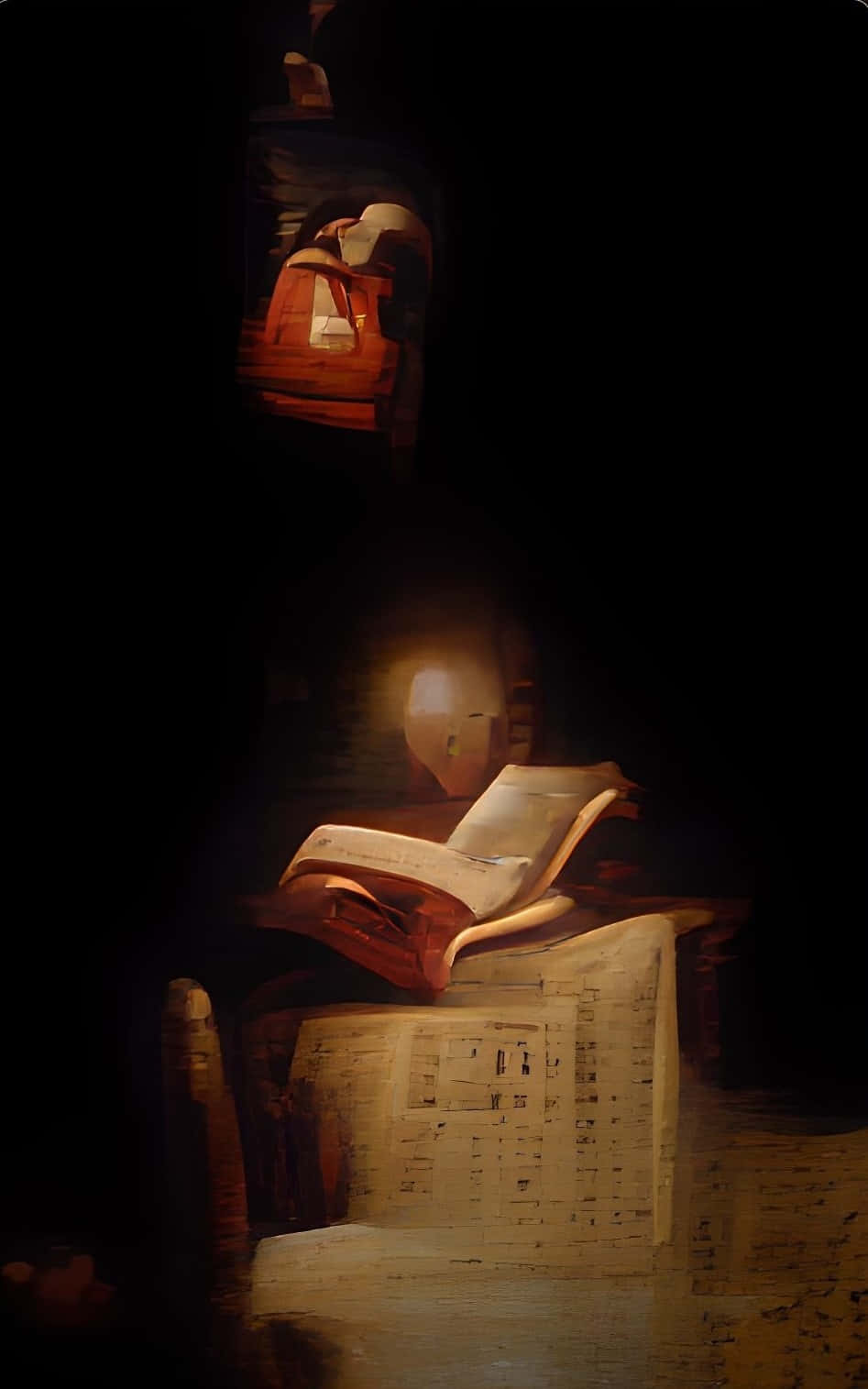 Studious Studying In The Dark Wallpaper