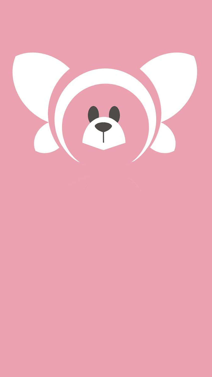 Stufful Head In Pink Background Wallpaper