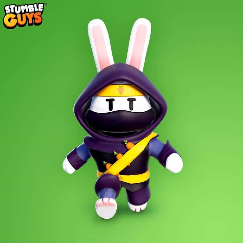 Stumble Guys Ninja Bunny Costume Wallpaper