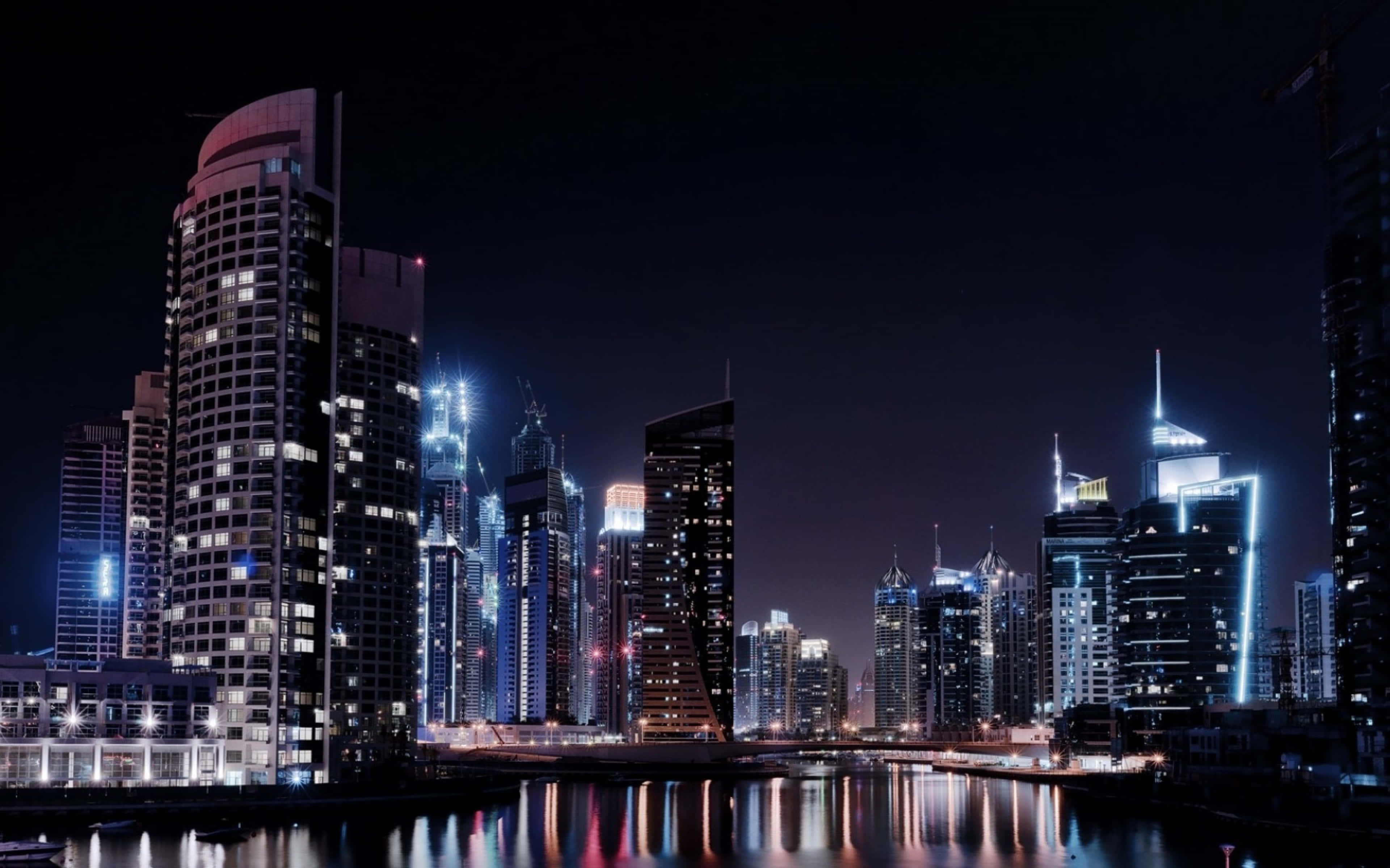 Stunning 4k Cityscape At Evening Wallpaper