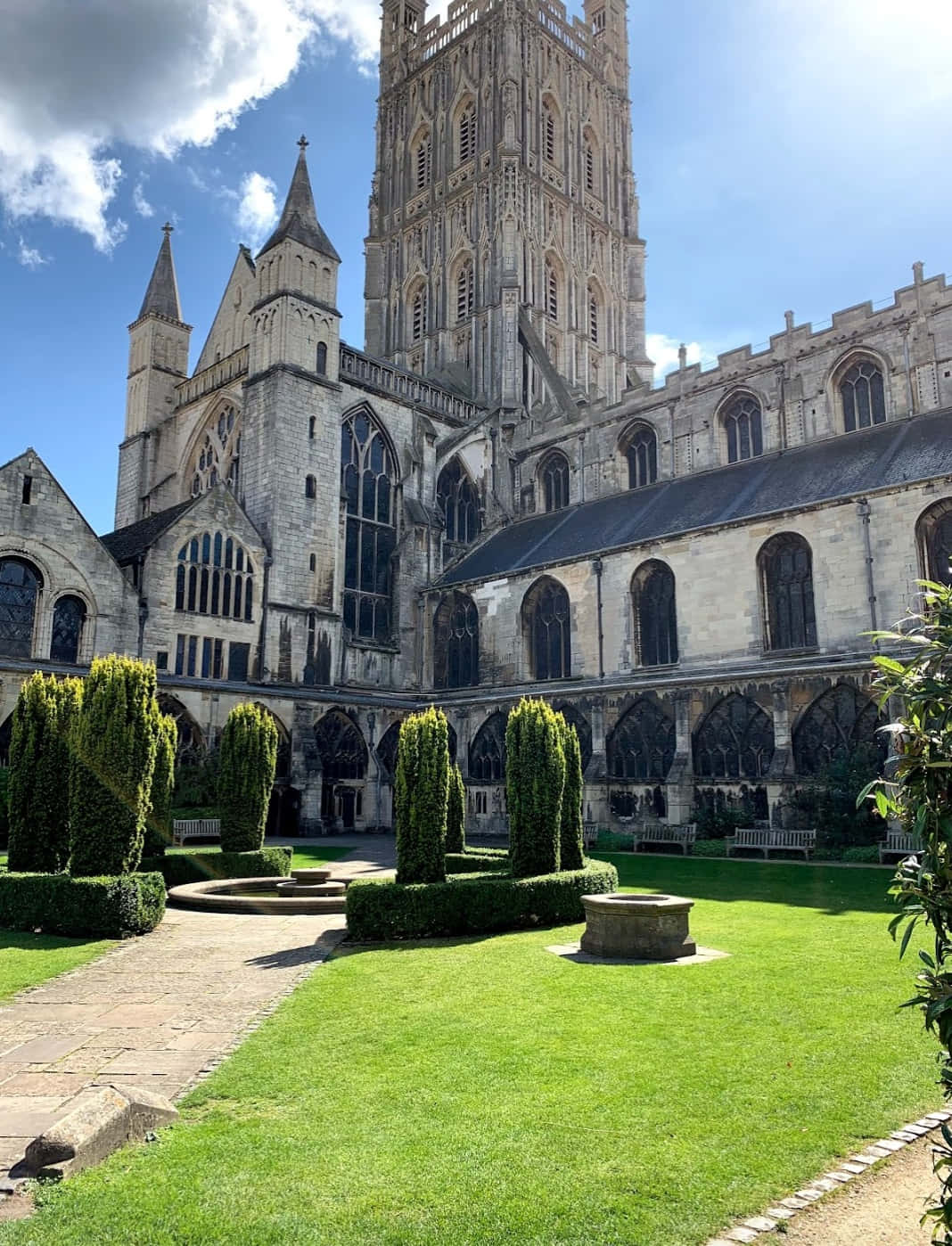 Stunning Aerial View Of Gloucester Cathedral Wallpaper