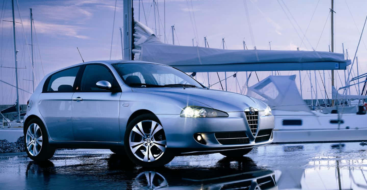 Stunning Alfa Romeo 147 In Red Wallpaper