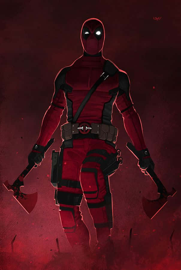 Stunning And Vibrant Deadpool Art Illustration Wallpaper