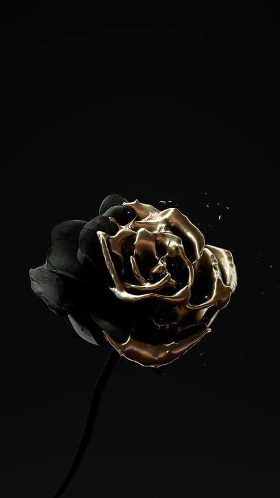 Stunning Black And Gold Aesthetic Wallpaper