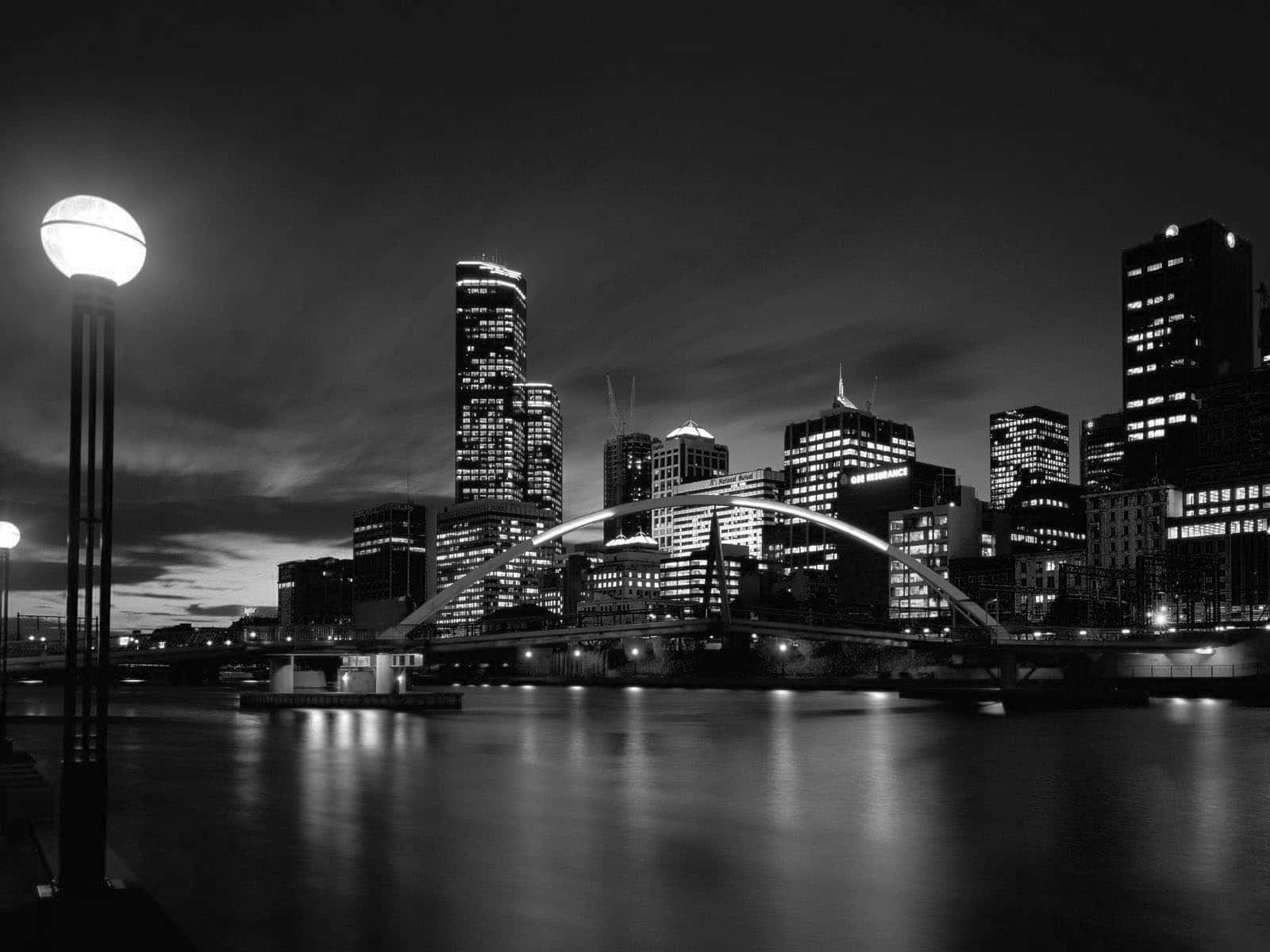 Stunning Black And White Cityscape Wallpaper