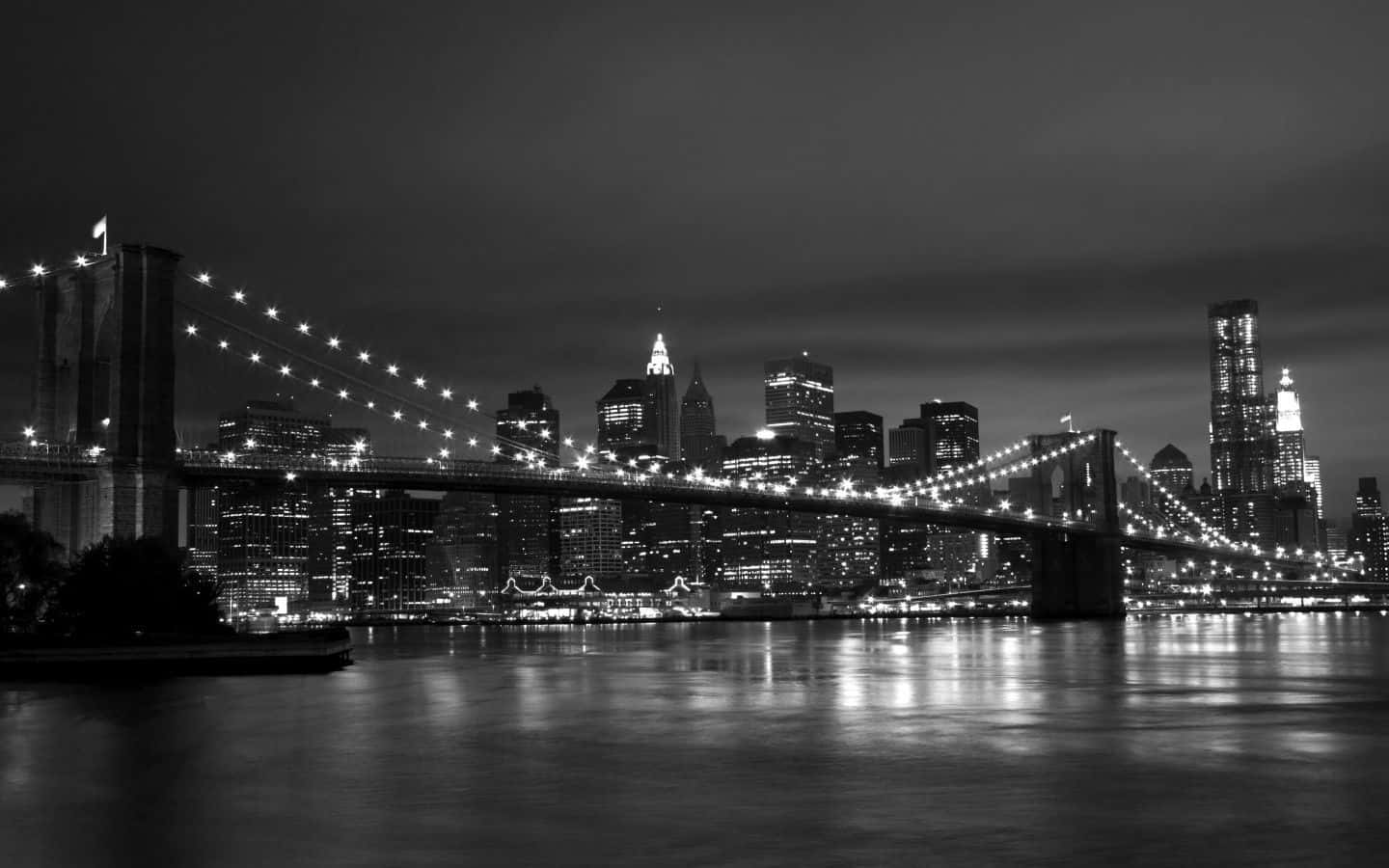 Stunning Black And White Cityscape View Wallpaper