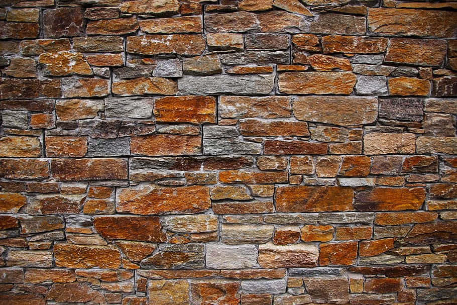 Stunning Brown Stone Facade Wallpaper