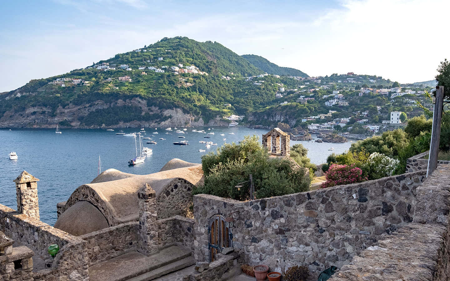 Stunning Coastal View Of A Beautiful Italian Island Wallpaper