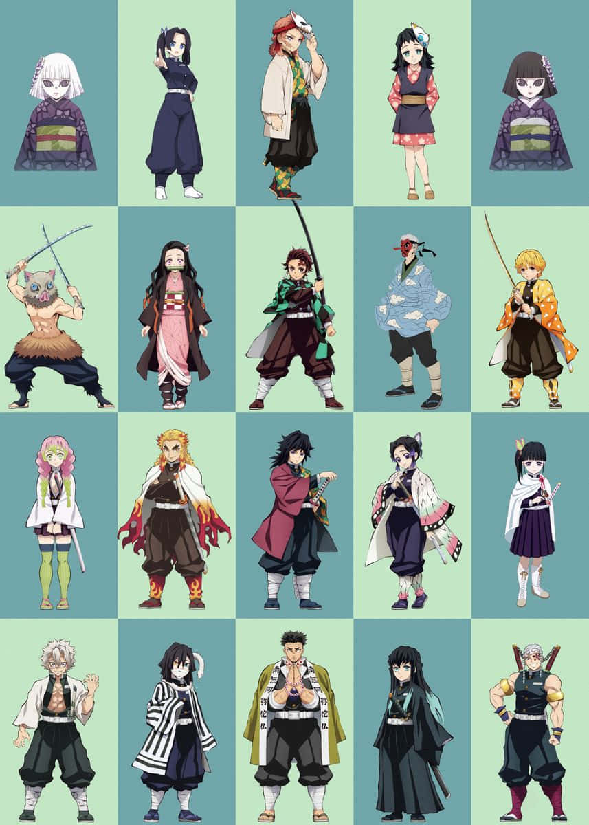 Stunning Demon Slayer Characters Group Image Wallpaper