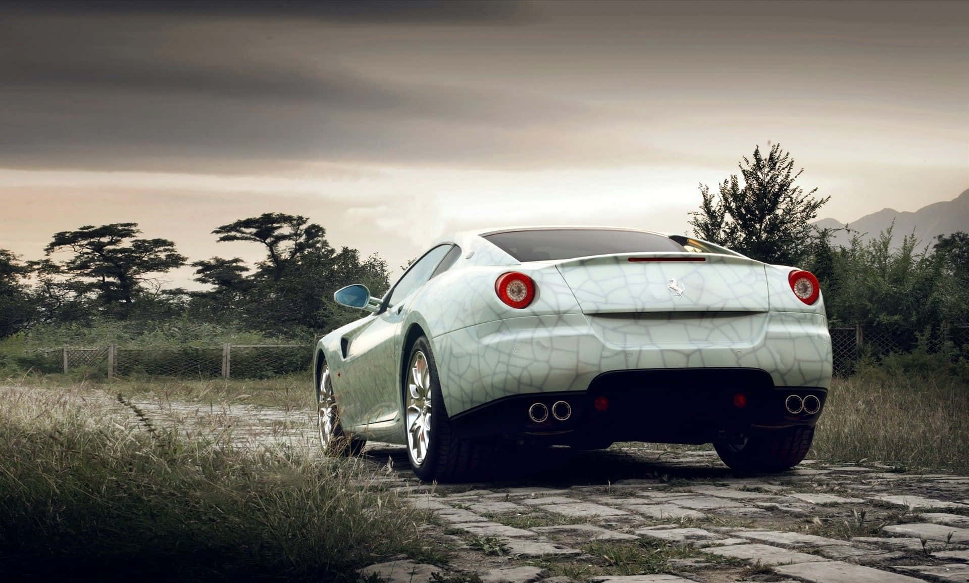 Stunning Ferrari 599 Gtb Fiorano On The Road Wallpaper