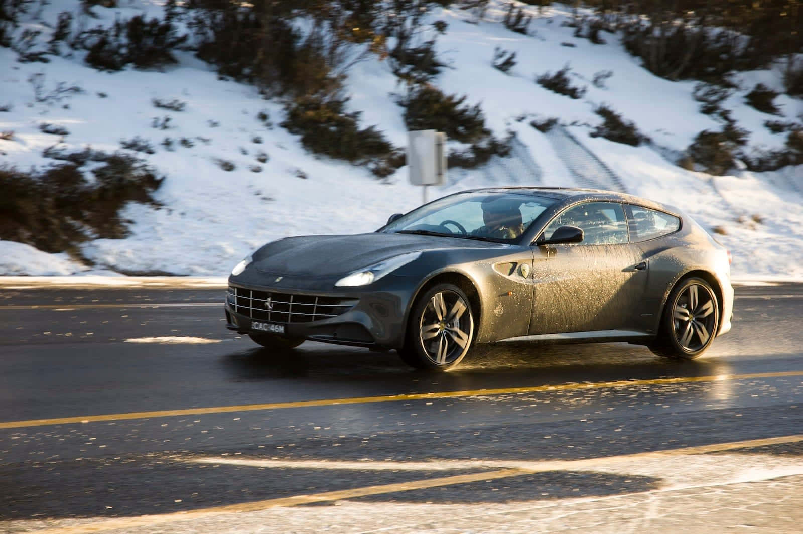 Stunning Ferrari Ff In Motion Wallpaper