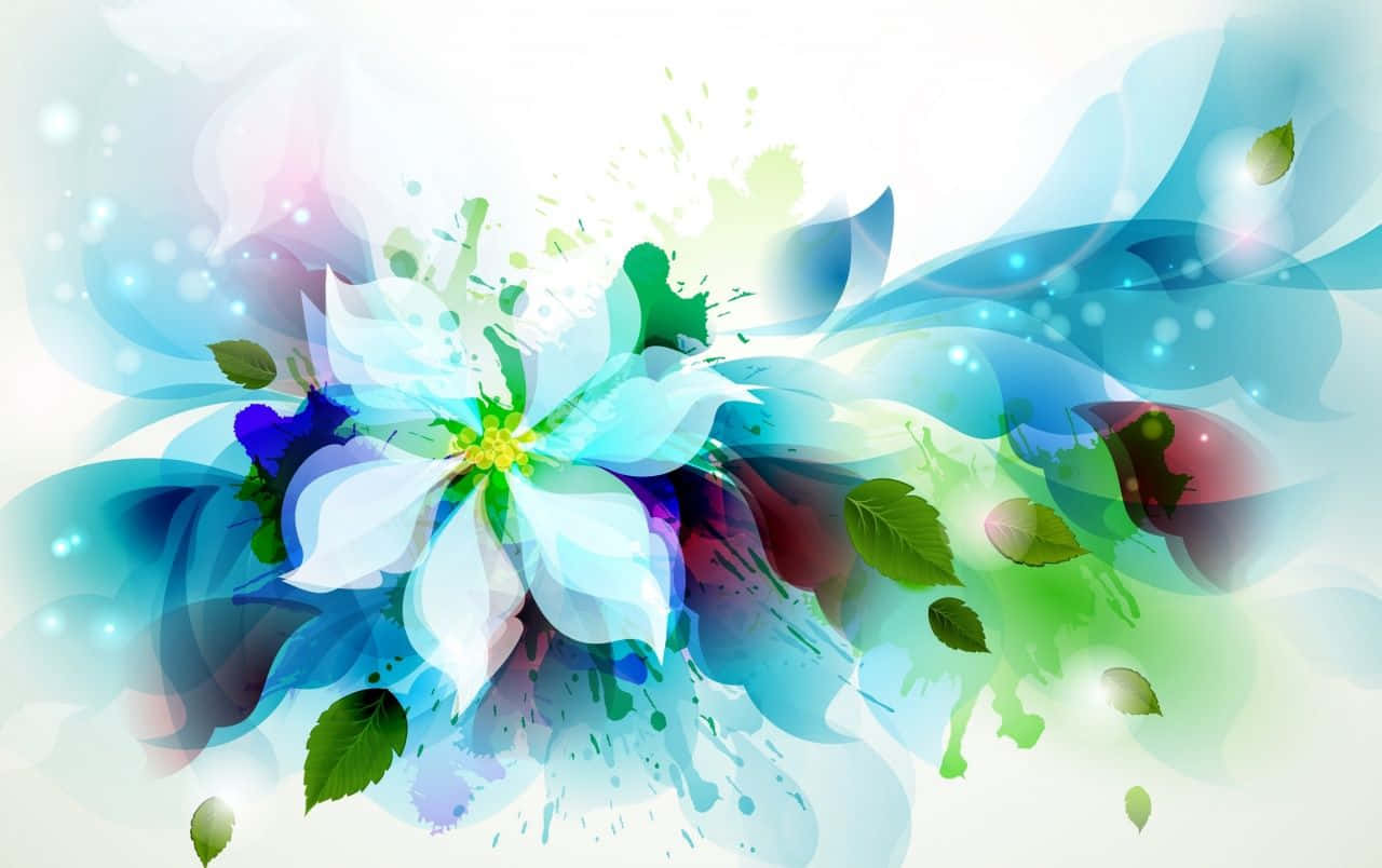 Stunning Flower Art With Vibrant Colors Wallpaper