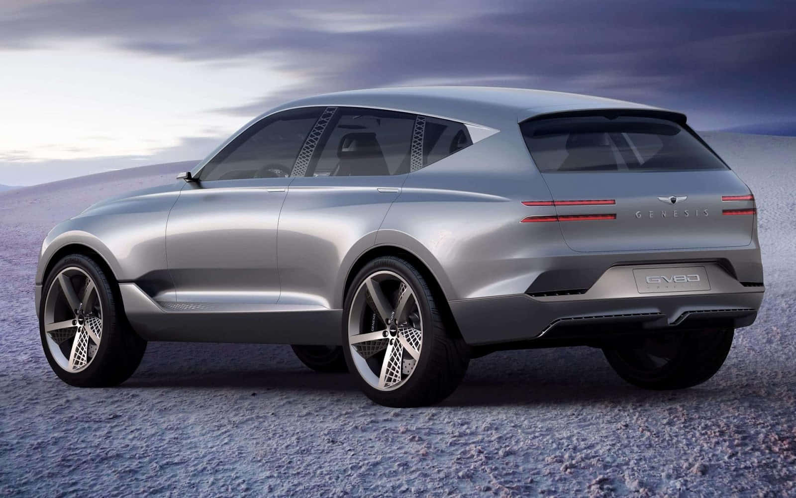 Stunning Genesis Gv80 Luxury Suv In Action Wallpaper