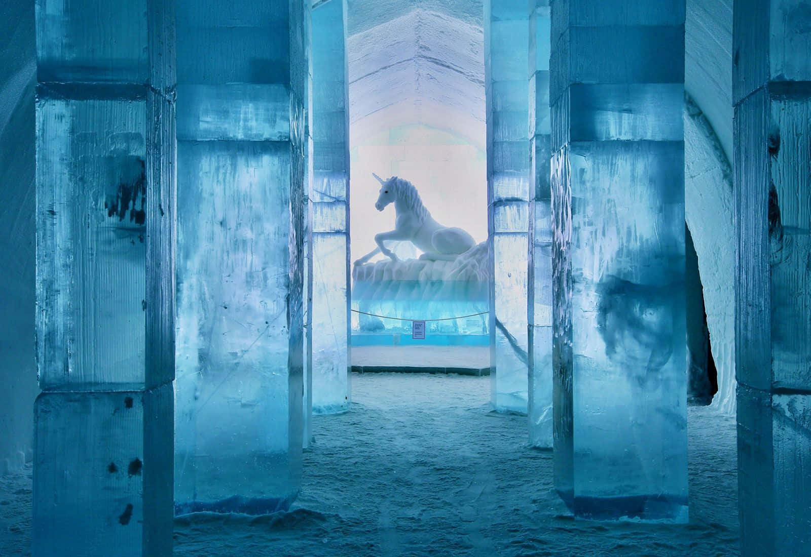 Stunning Ice Hotel In Sweden Wallpaper