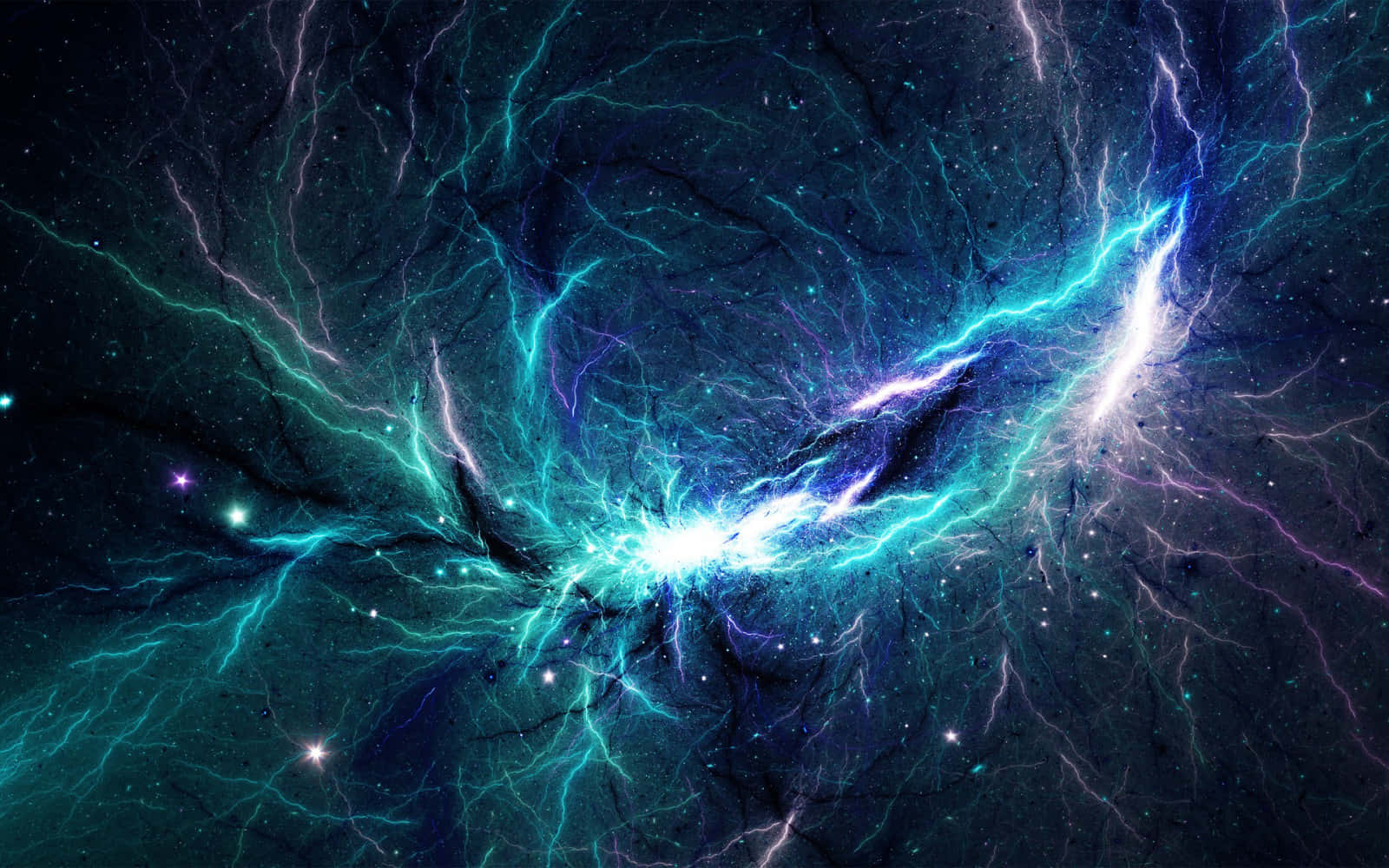 Stunning Image Of Cosmic Rays In Space Wallpaper