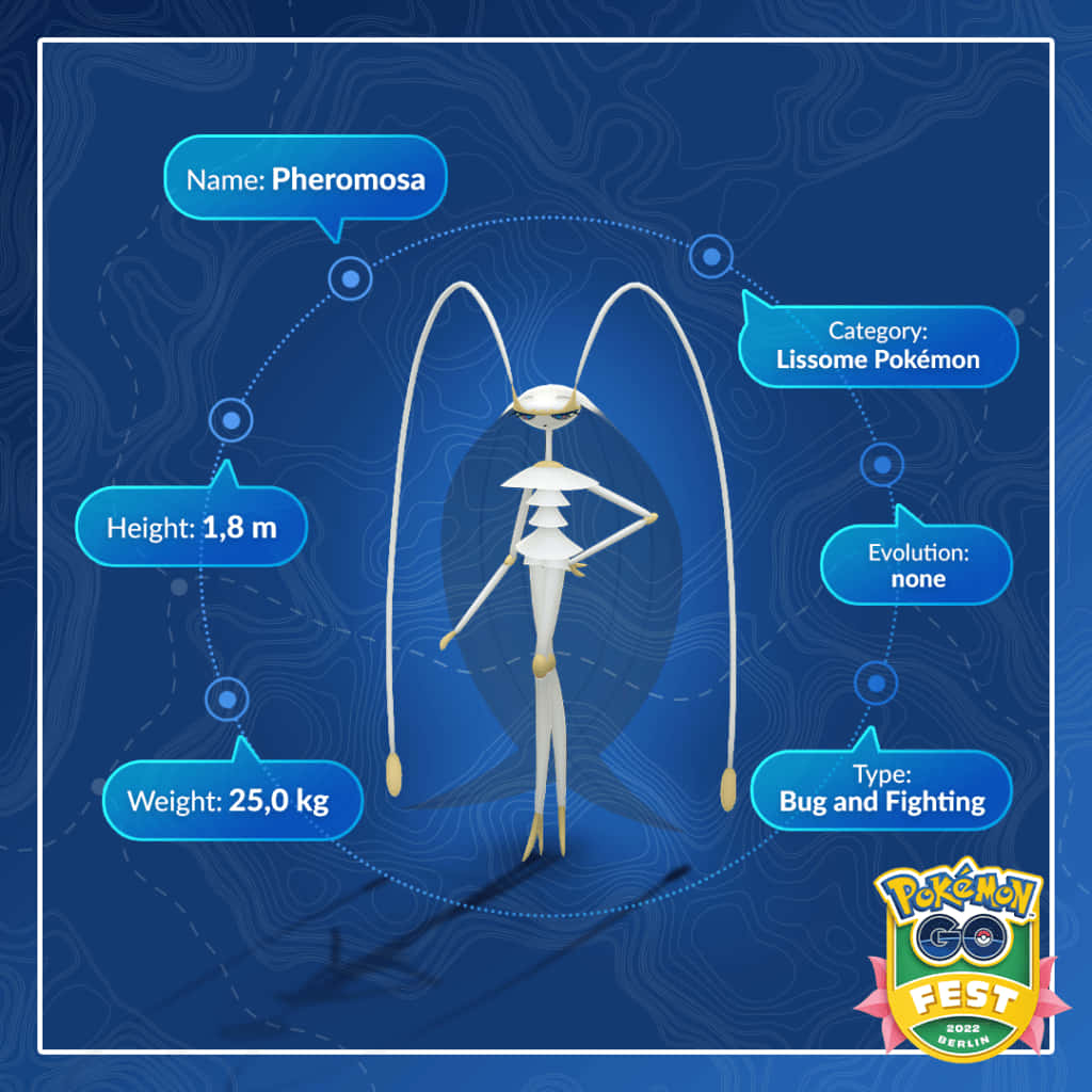 Stunning Infographic Of Ultra Beast Pheromosa Pokemon Wallpaper