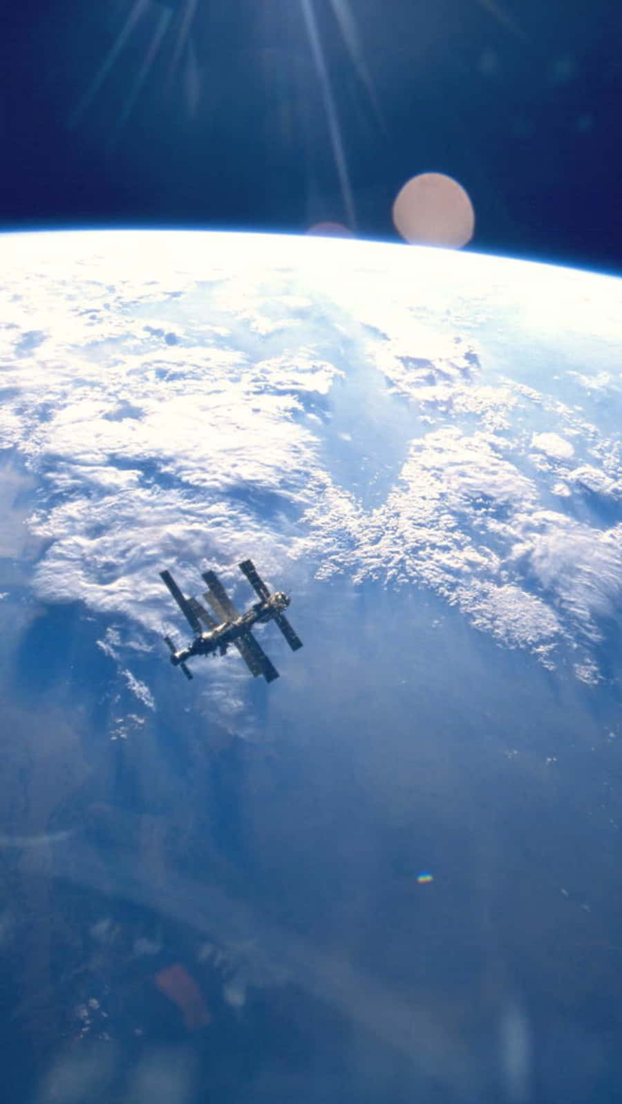 Stunning Iss View Of Earth From Space Wallpaper