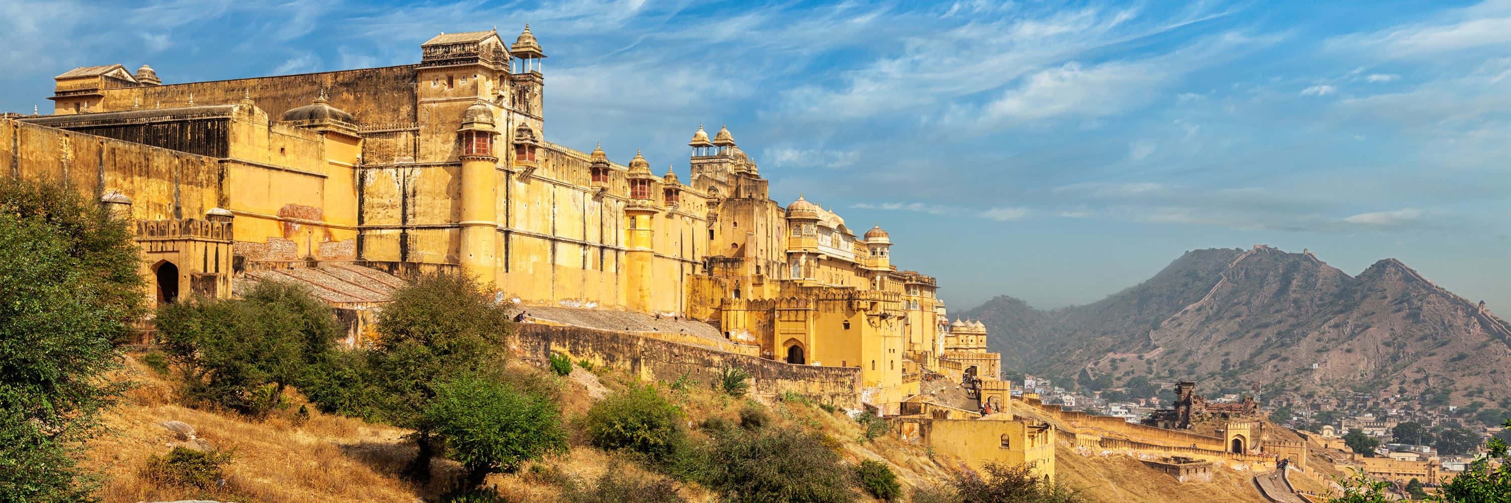 Stunning Landscape In Amber Fort Wallpaper