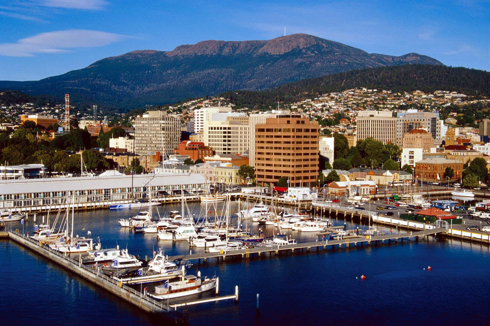 Stunning Landscape View Of Hobart, Australia Wallpaper