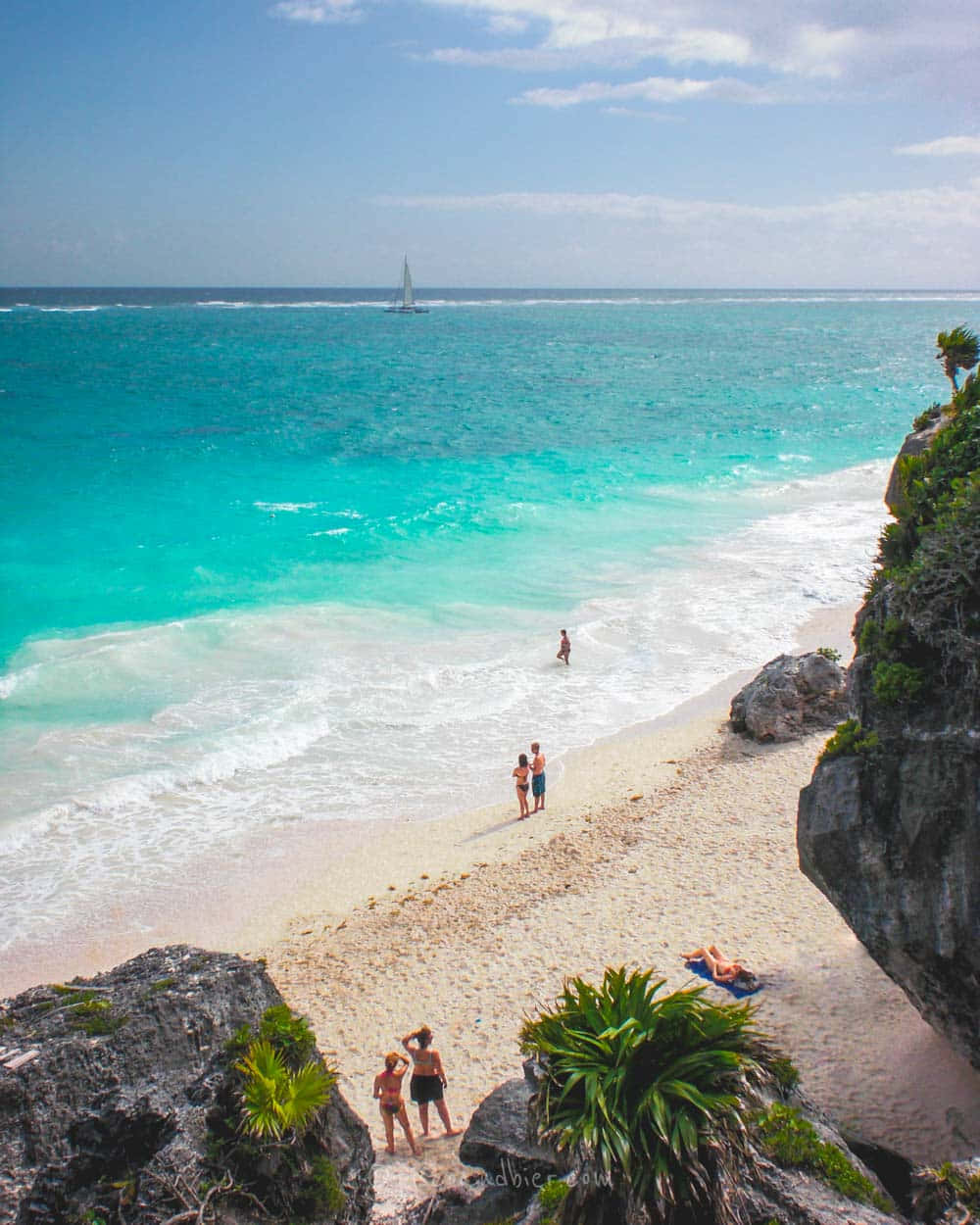 Stunning Mexican Beach At Sunset Wallpaper