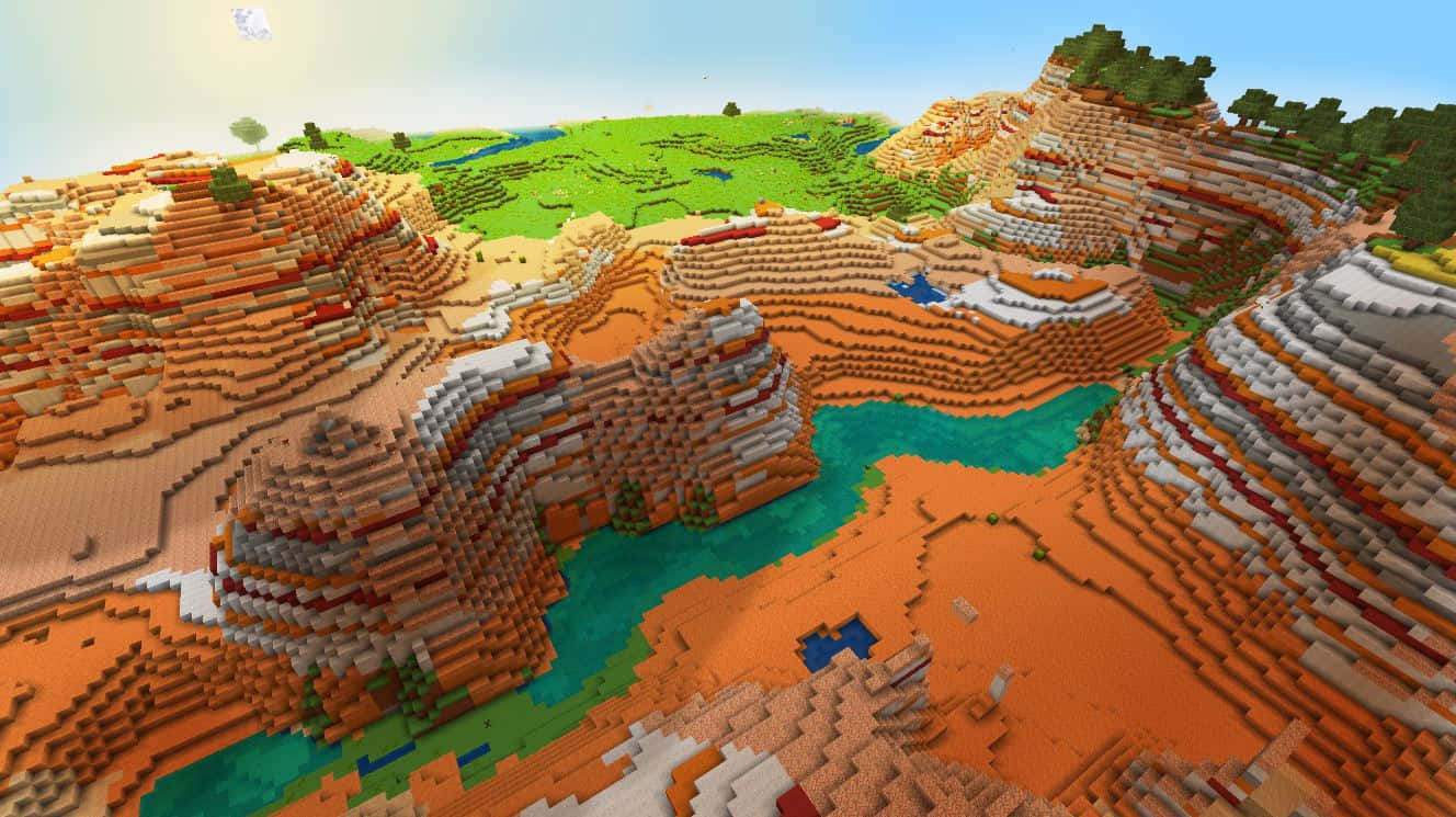 Stunning Minecraft Pixel Art: An Artful Digital Creation Wallpaper