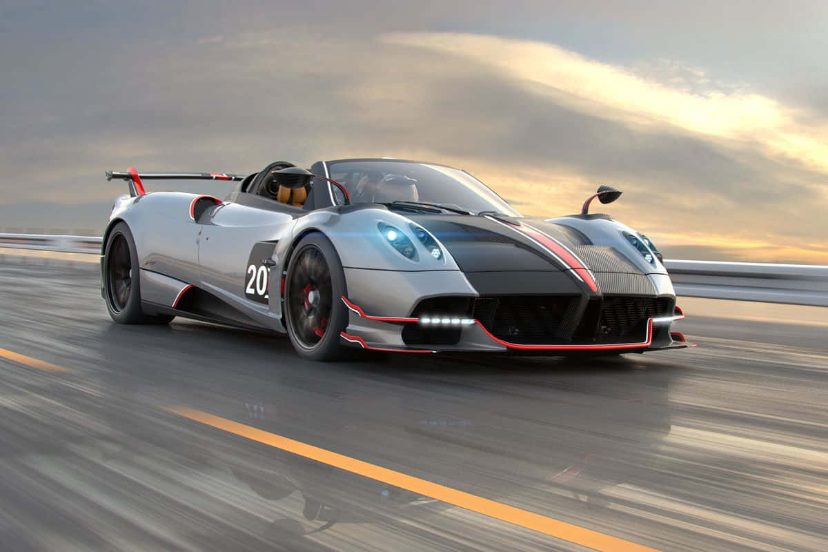 Stunning Pagani Huayra Roadster Bc In Motion Wallpaper