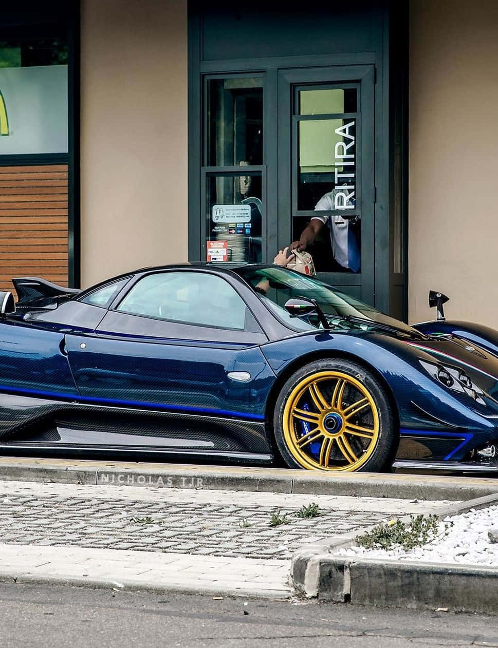 Stunning Pagani Zonda Tricolore In Action Wallpaper