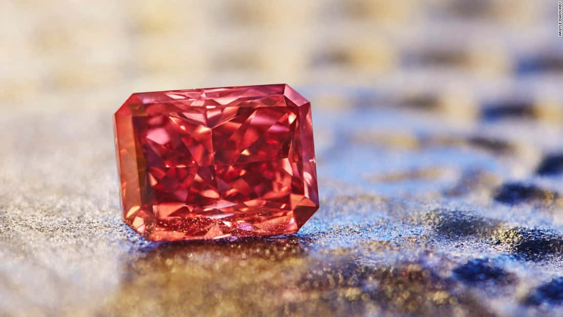 Stunning Red Diamond In Spotlight Wallpaper