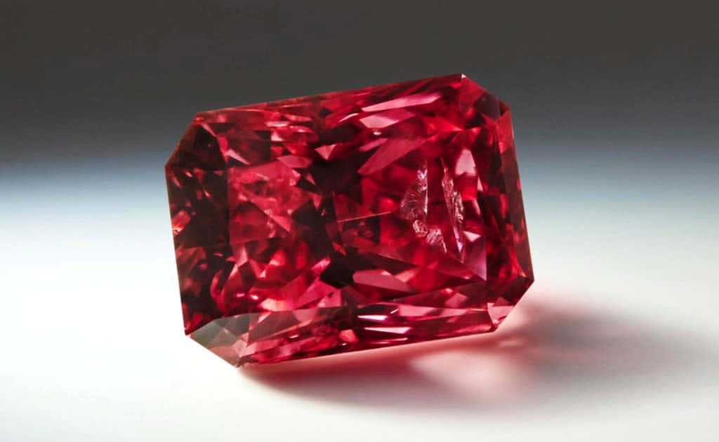 Stunning Red Diamond In Spotlight Wallpaper