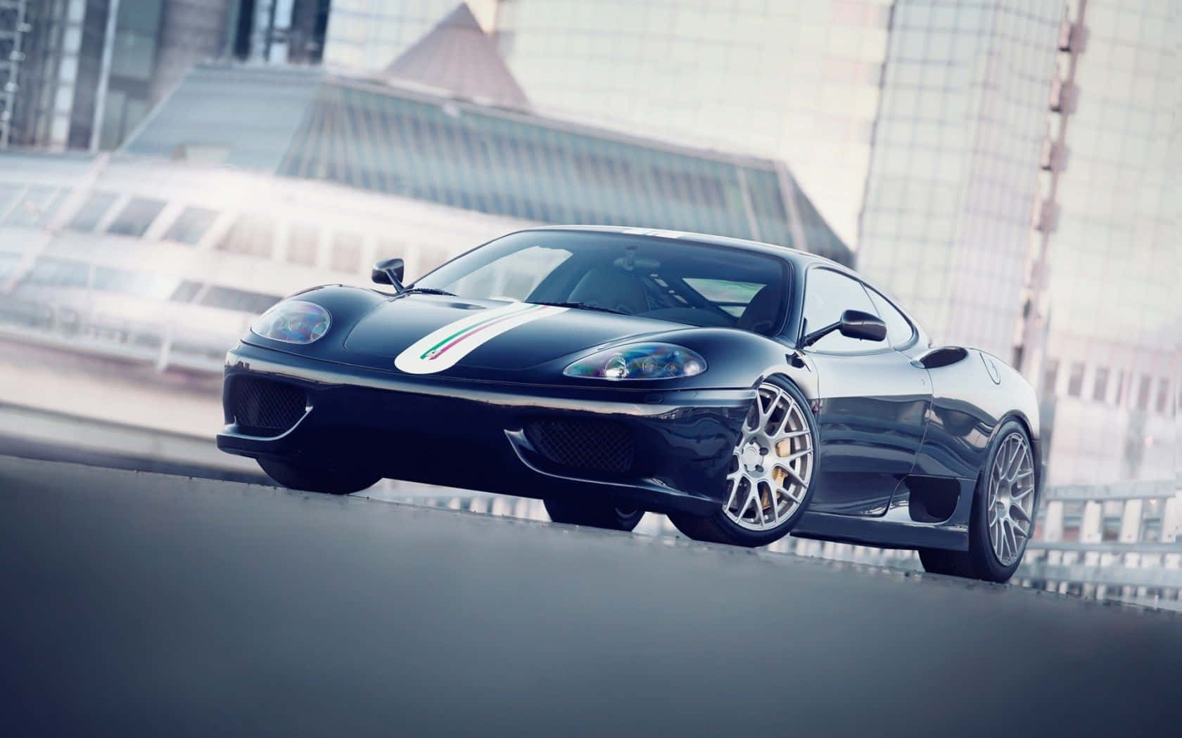 Stunning Red Ferrari 360 Modena In Motion Wallpaper