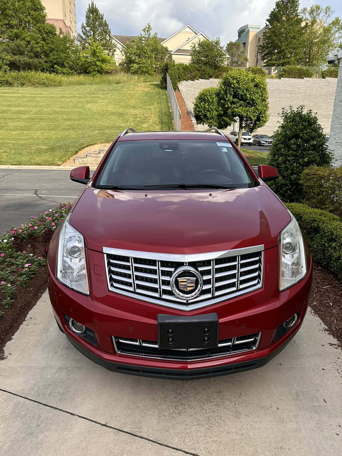 Stunning Silver Cadillac Srx On The Road Wallpaper