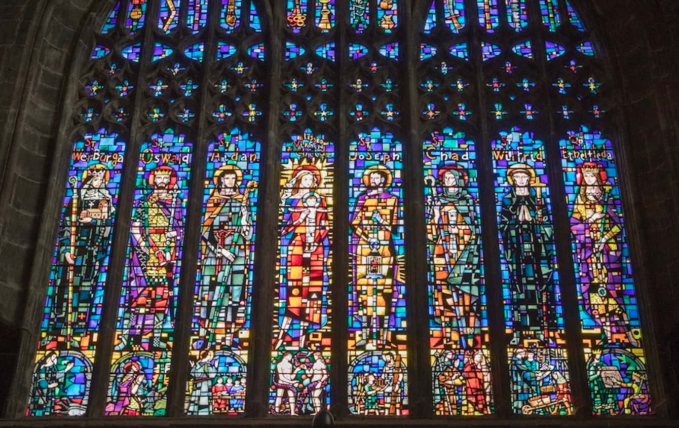 Stunning Stained Glass Windows At Chester Cathedral Wallpaper