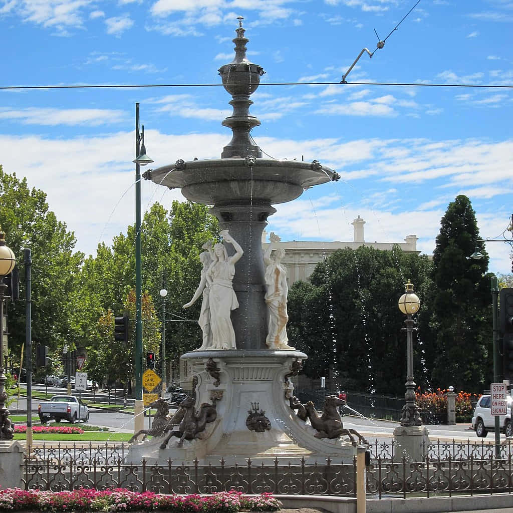 “stunning Sunrise Over Bendigo's Historic Landmark” Wallpaper