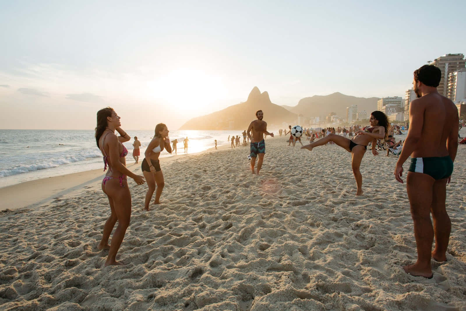 Stunning Sunset At A Brazilian Beach Wallpaper