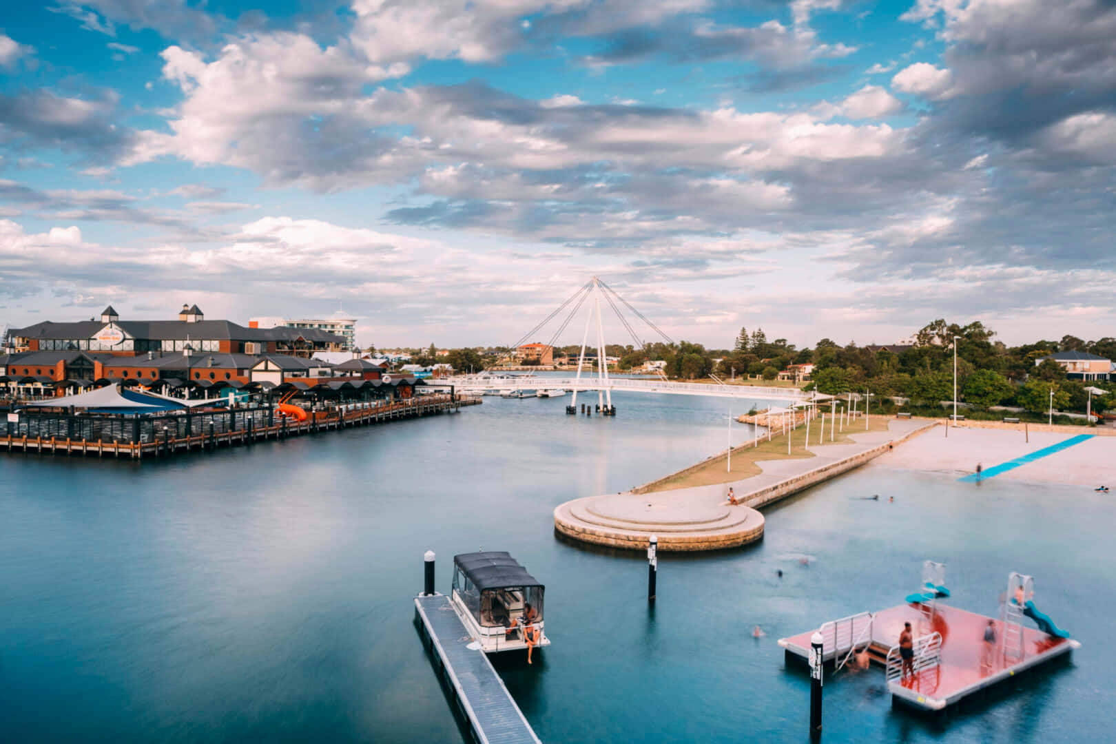 Stunning Sunset Over The Mandurah Marina Wallpaper