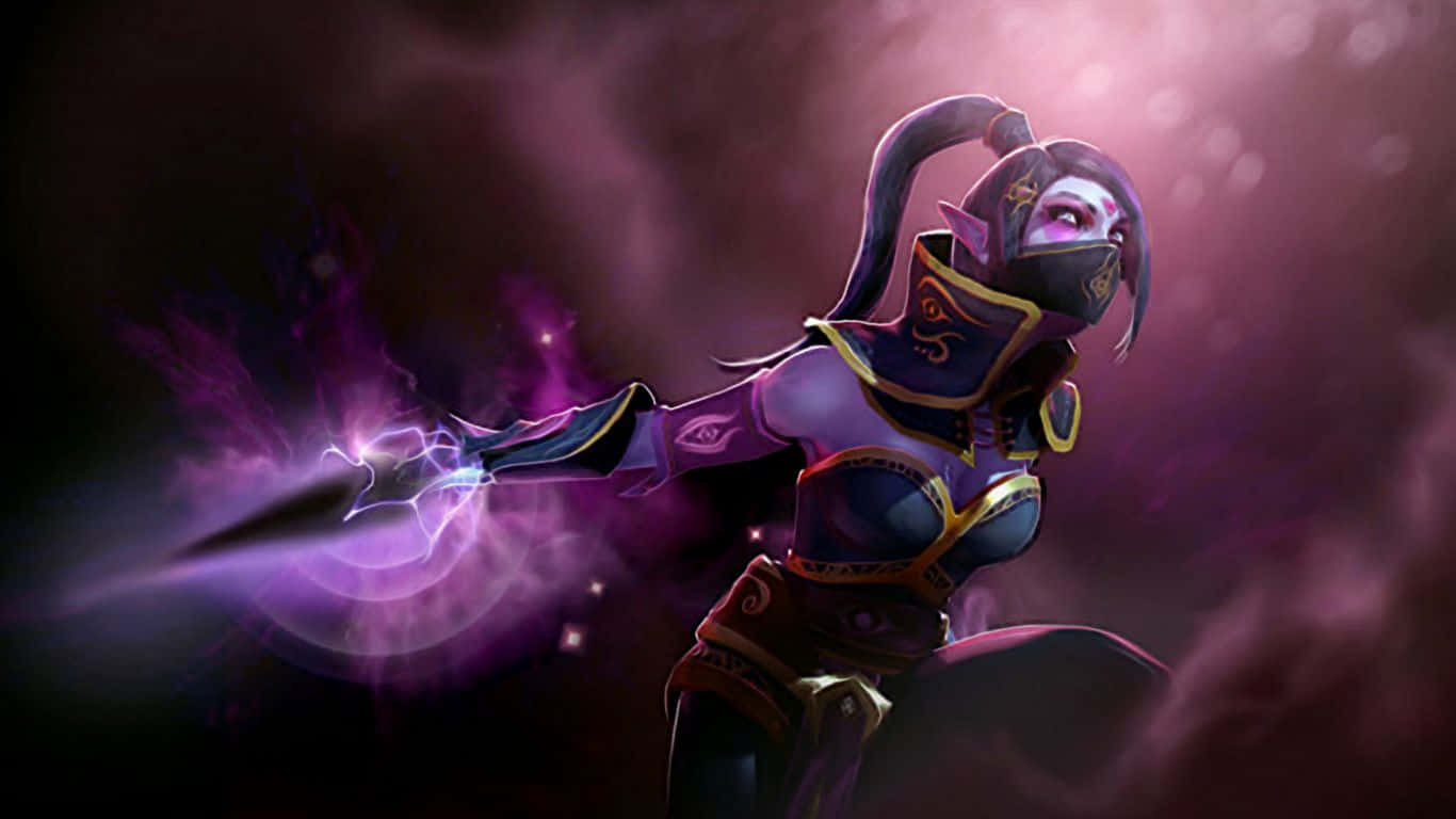 Stunning Templar Assassin In Action Wallpaper