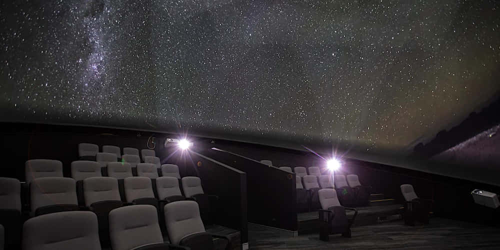 Stunning View Inside A Planetarium Wallpaper