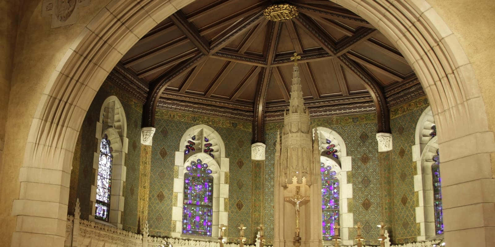 Stunning View Of A Gothic Cathedral Wallpaper