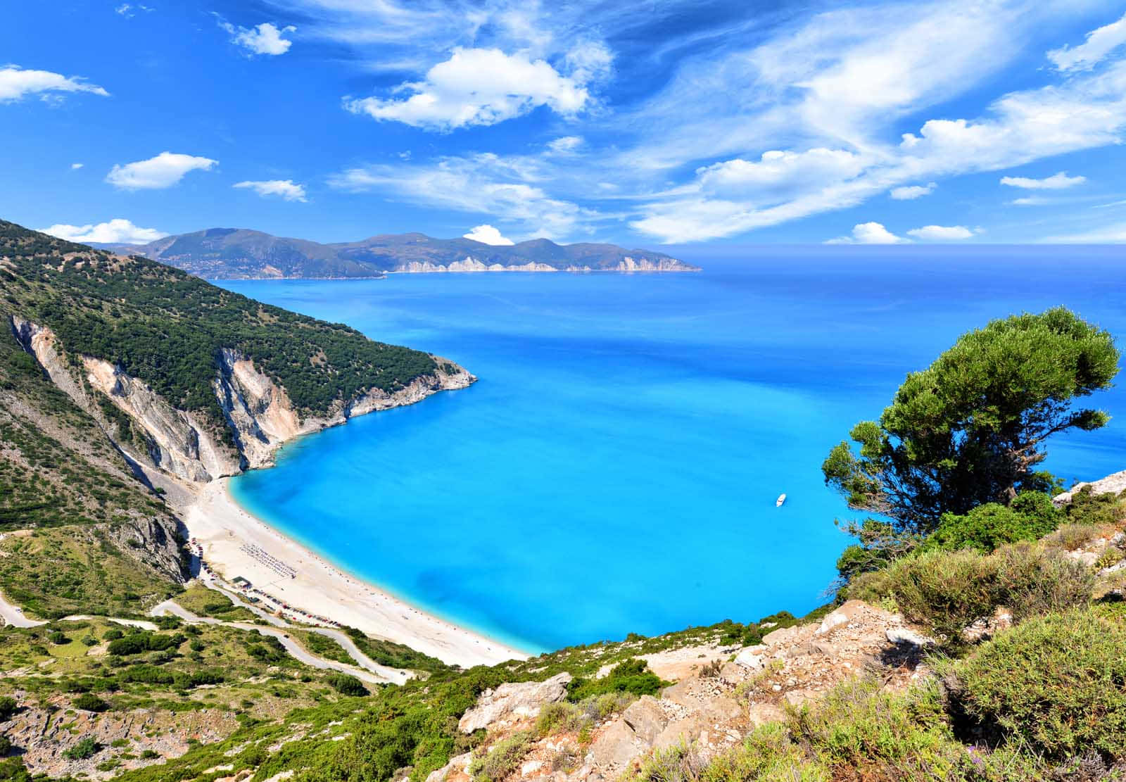 Stunning View Of Greek Beach Wallpaper