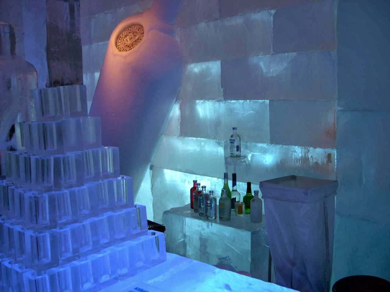 Stunning View Of The Ice Hotel's Interior Wallpaper